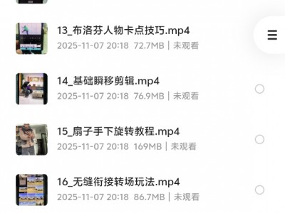 花了399买来的剪映制作，特效、运镜转场（一共113节视频）
