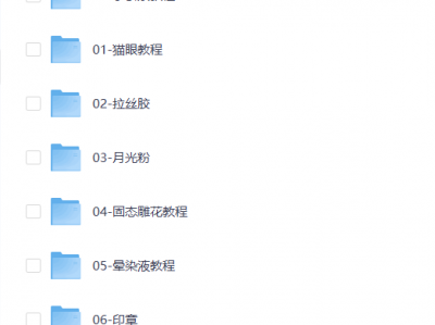 花费499从教培机构购买的美甲相关的新手教程合集【60.7GB]