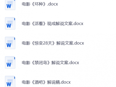 付费版电影解说稿 800份